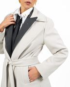 Cappotto Lungo Vestaglia con Profilo a Contrasto e Fodera Imbottita - Emme Marella