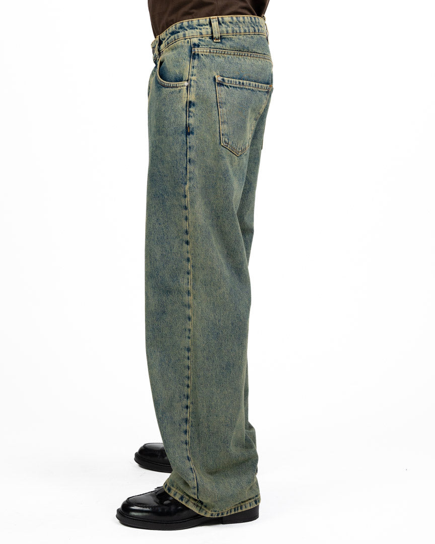 Jeans Wide Leg / Baggy con Lavaggio Acid Wash - I'M Brian