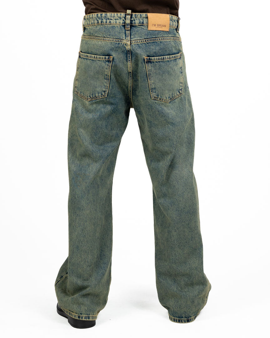 Jeans Wide Leg / Baggy con Lavaggio Acid Wash - I'M Brian