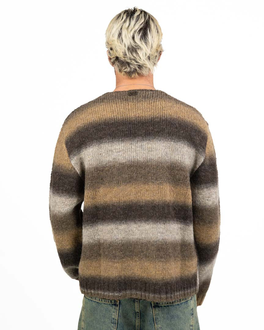 Cardigan Doppio Petto in Maglia Sfumata Effect
