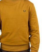 Fred Perry – Felpa Girocollo in Cotone Giallo Senape