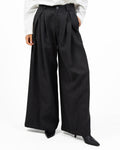 Pantalone Palazzo Oversize Antracite con Maxi-Pinces - Eleh