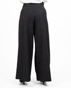 Pantalone Palazzo Oversize Antracite con Maxi-Pinces - Eleh