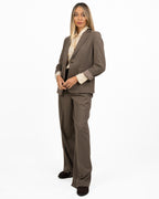 Blazer Monopetto Sartoriale Marrone - Emme Marella