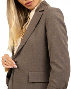 Blazer Monopetto Sartoriale Marrone - Emme Marella