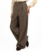 Pantalone Sartoriale a Gamba Larga Marrone - Emme Marella