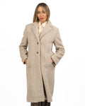 Cappotto Lungo Invernale in Tessuto Bouclé / Teddy Beige Chiaro - Emme Marella