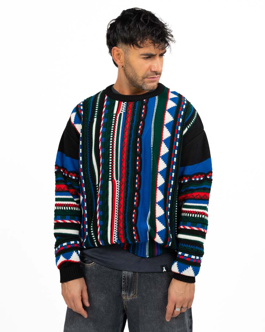 Maglione Girocollo Multicolor etnico - Imperial