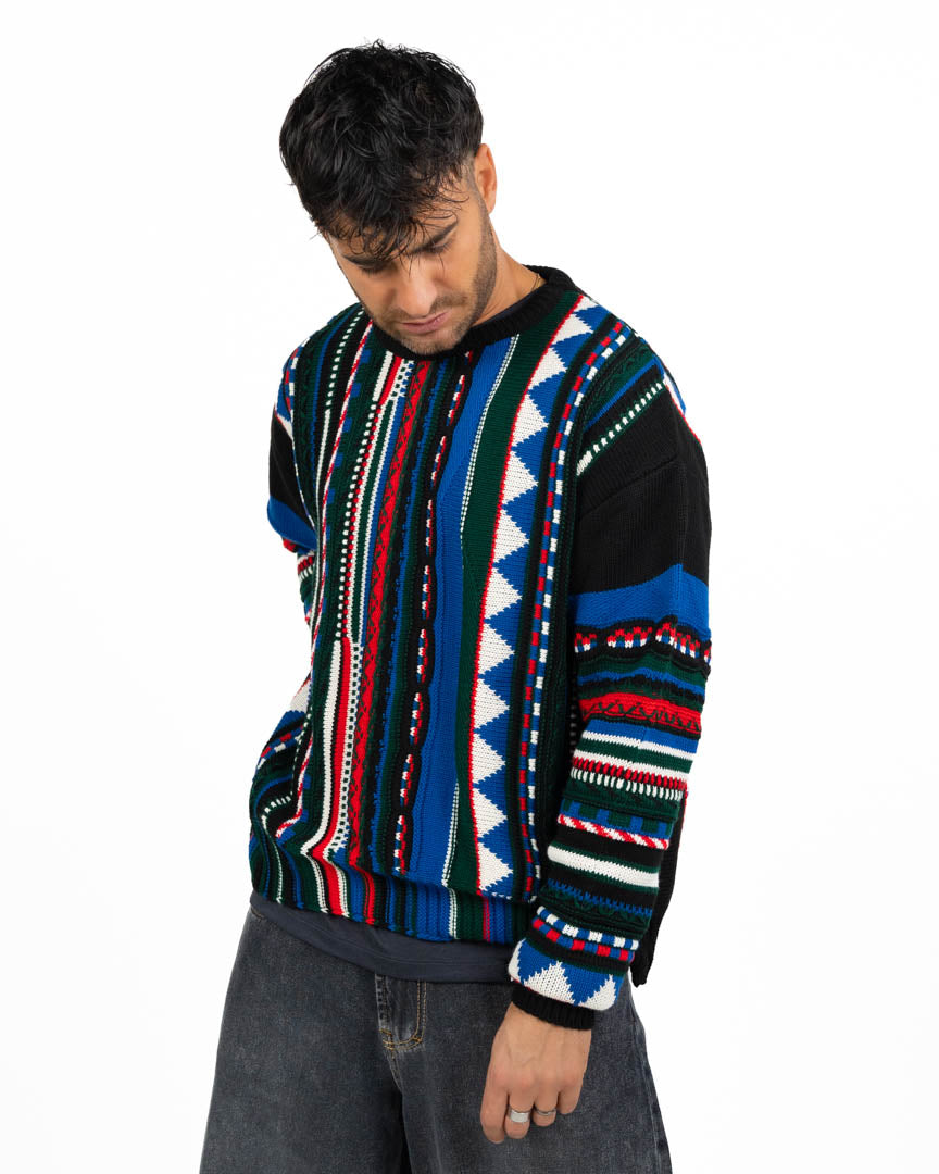 Maglione Girocollo Multicolor etnico - Imperial