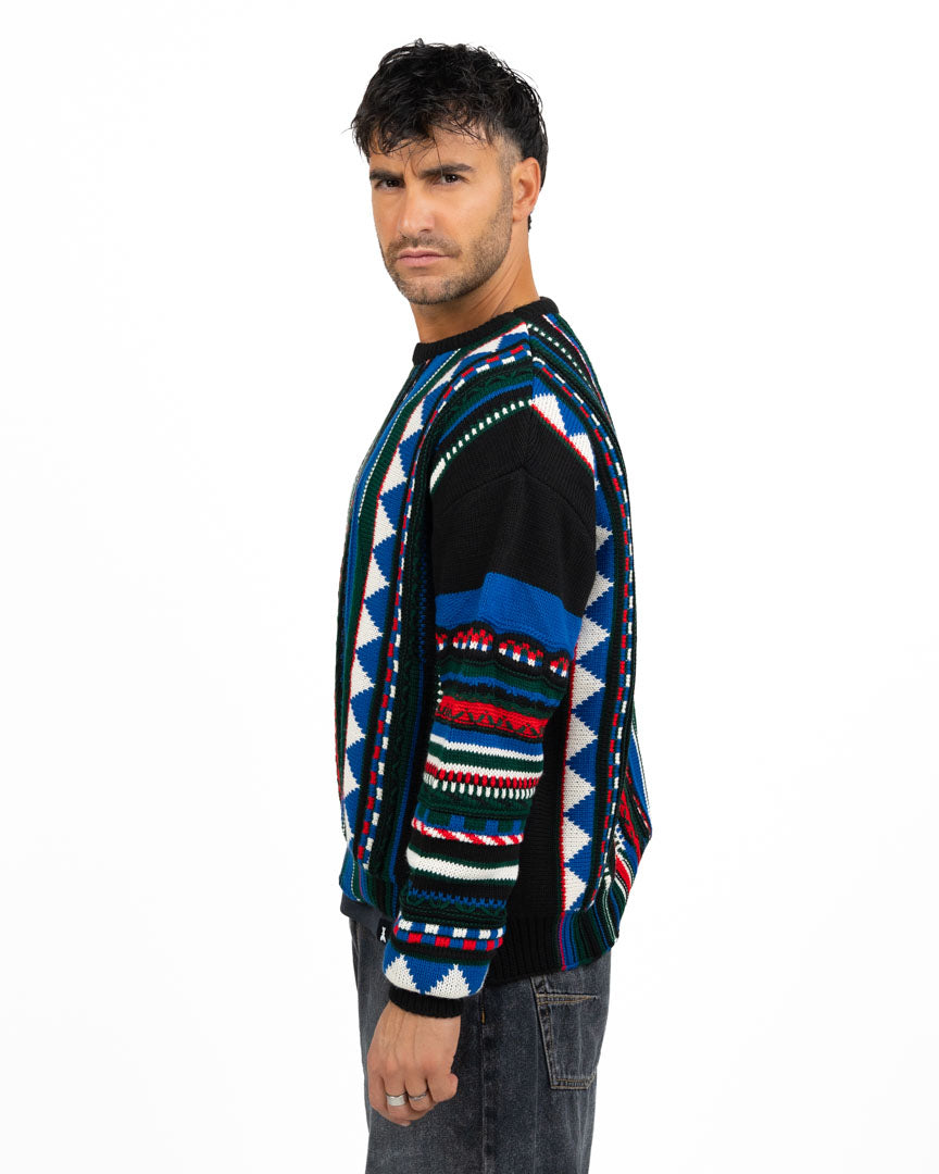 Maglione Girocollo Multicolor etnico - Imperial