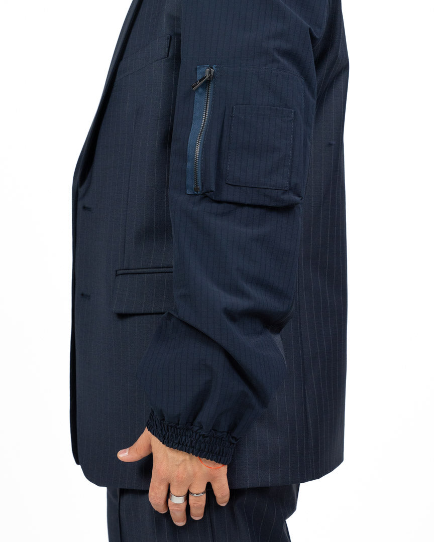 Giacca Gessata Sartoriale con Dettaglio Utility - Patrizia Pepe