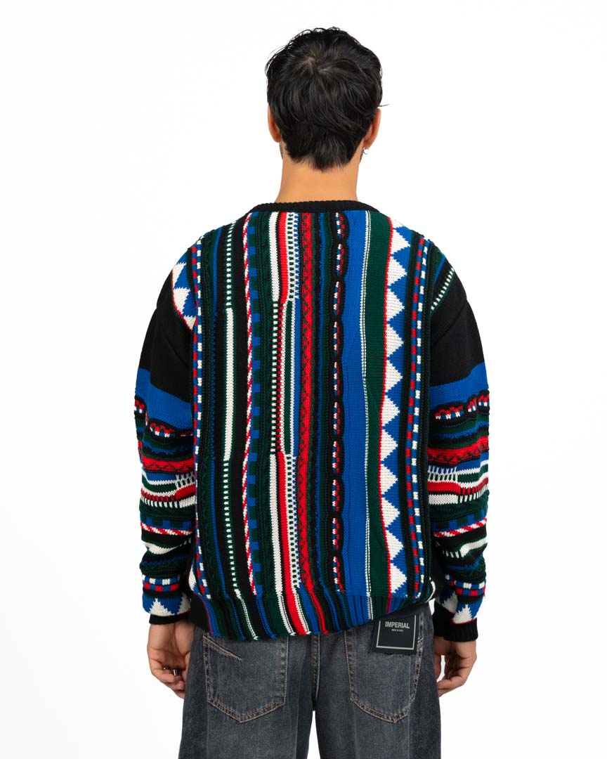 Maglione Girocollo Multicolor etnico - Imperial