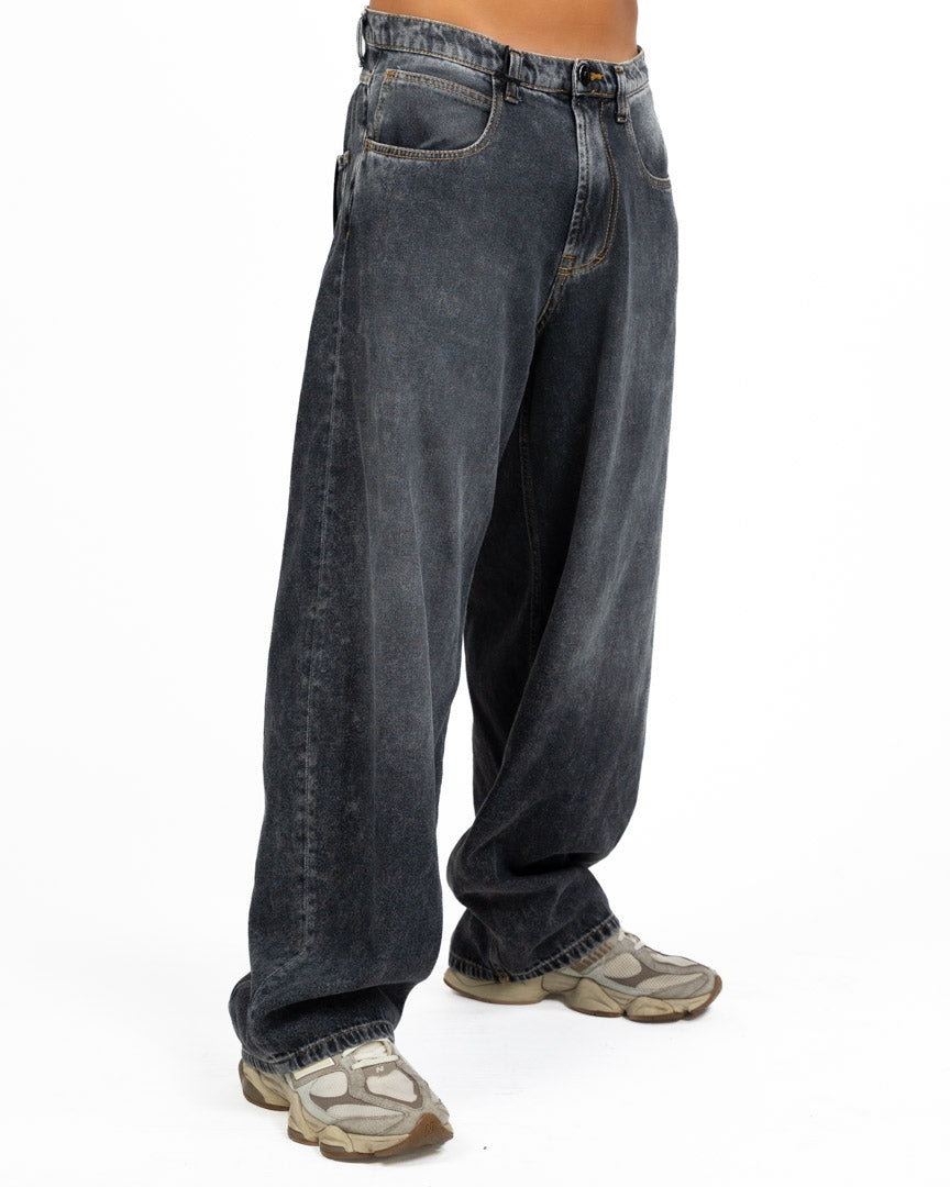 Jeans Baggy Wide Leg in Denim Lavaggio Antracite / Washed Black - Imperial