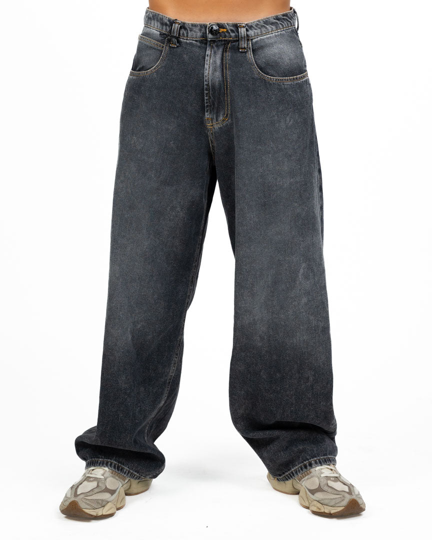 Jeans Baggy Wide Leg in Denim Lavaggio Antracite / Washed Black - Imperial