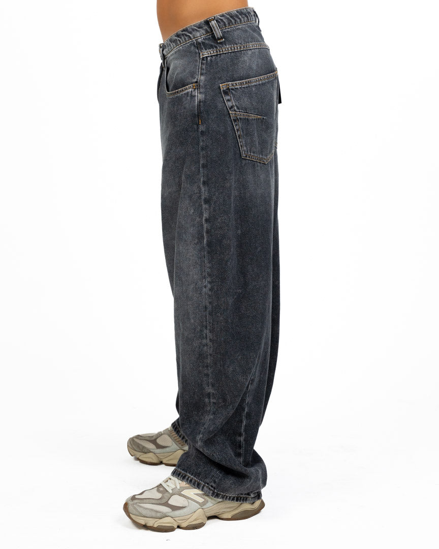 Jeans Baggy Wide Leg in Denim Lavaggio Antracite / Washed Black - Imperial