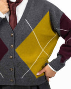 Cardigan in Maglia a Quadri / Rombi - Vicolo