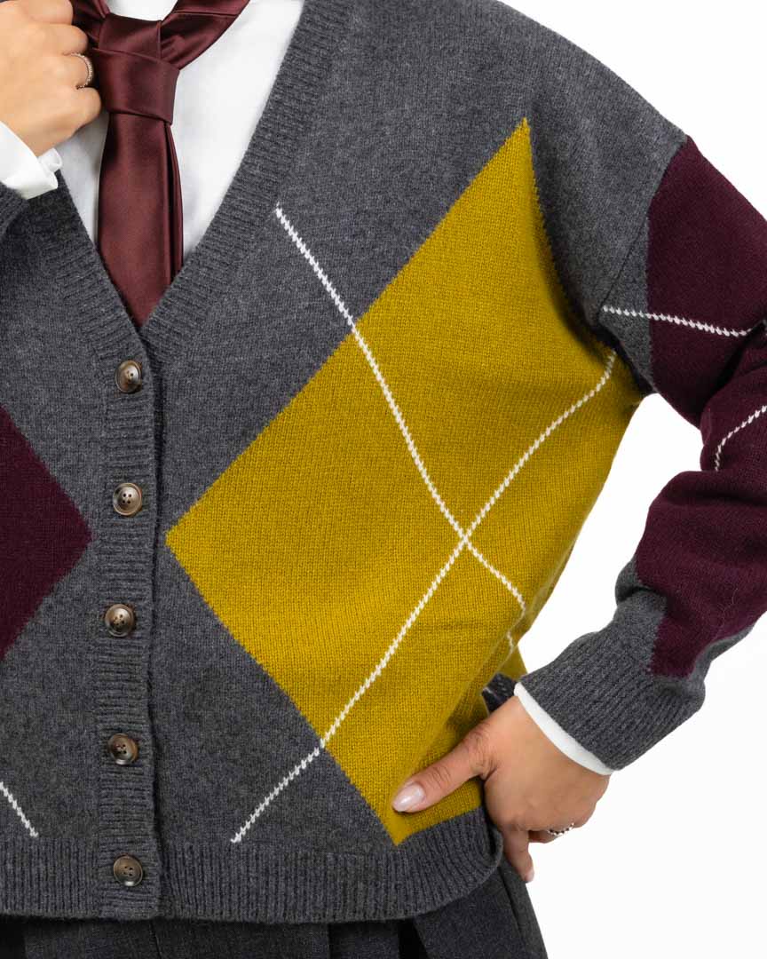 Cardigan in Maglia a Quadri / Rombi - Vicolo