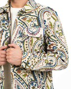 Overshort / Camicia-Giacca in Tessuto Jacquard con Fantasia Paisley - Berna