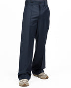 Pantalone Gessato Wide Leg - Blu Notte - Patrizia Pepe