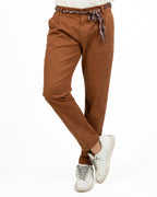 Pantalone Chino Sartoriale con Pinces e Cintura in Bandana - Over/d