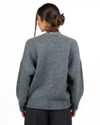 Cardigan Oversize in Maglia grigio - Vicolo