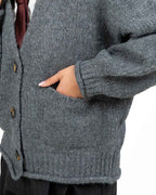 Cardigan Oversize in Maglia grigio - Vicolo