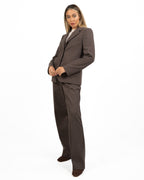 Pantalone Palazzo in Spina di Pesce con Elastico in Vita - Weekend Max Mara