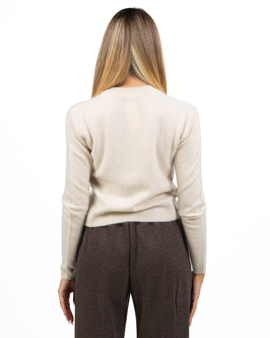 Cardigan Bon Ton a Girocollo in Maglia Sottile - Weekend Max Mara