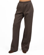 Pantalone Palazzo in Spina di Pesce con Elastico in Vita - Weekend Max Mara
