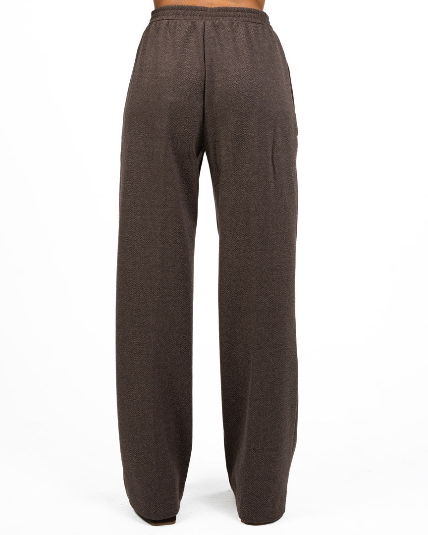 Pantalone Palazzo in Spina di Pesce con Elastico in Vita - Weekend Max Mara