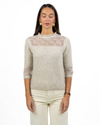Maglione Lavorato a Maglia con Trafori Geometrici - Marella