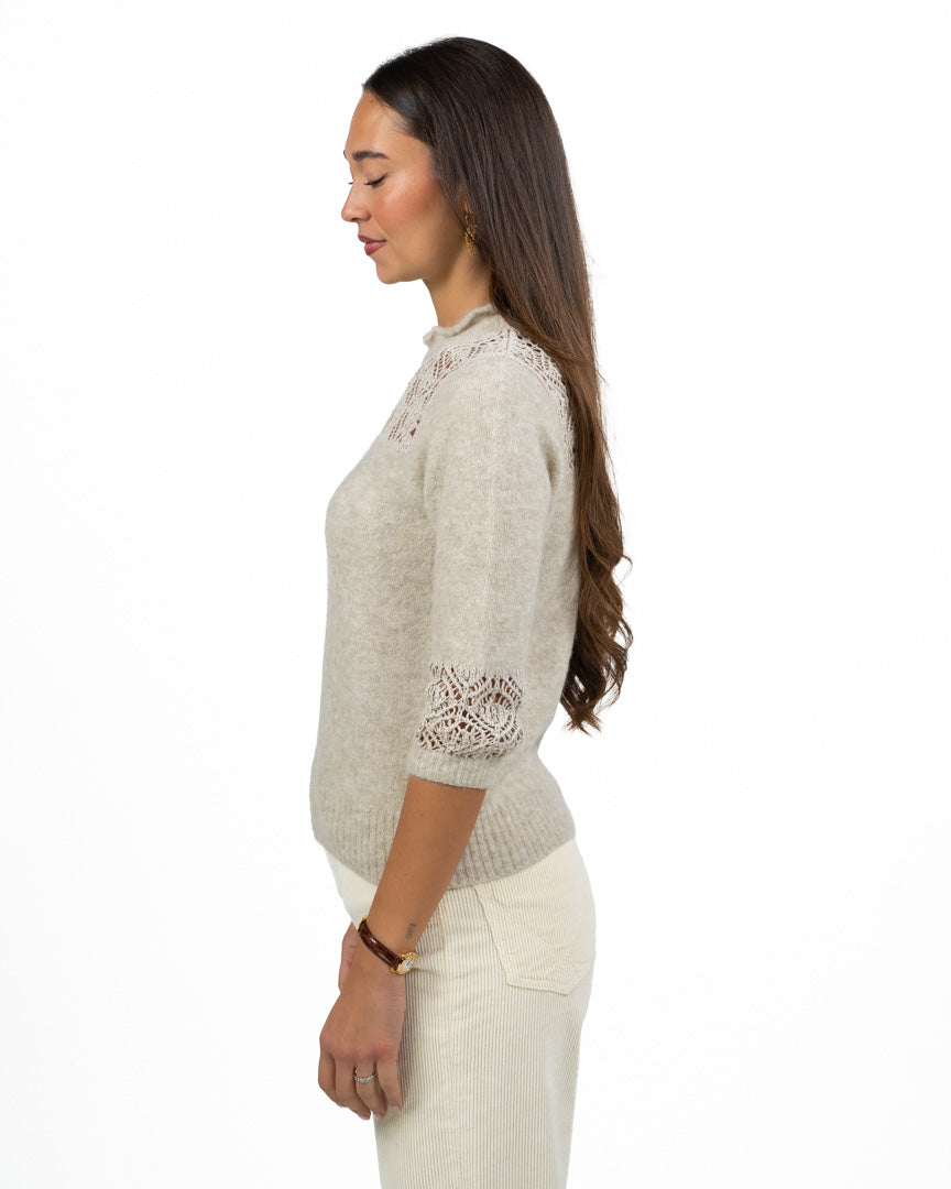 Maglione Lavorato a Maglia con Trafori Geometrici - Marella