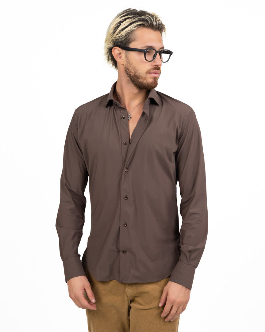 Camicia Tecnica No-Stiro Traspirante moro - Bottega Artigiana