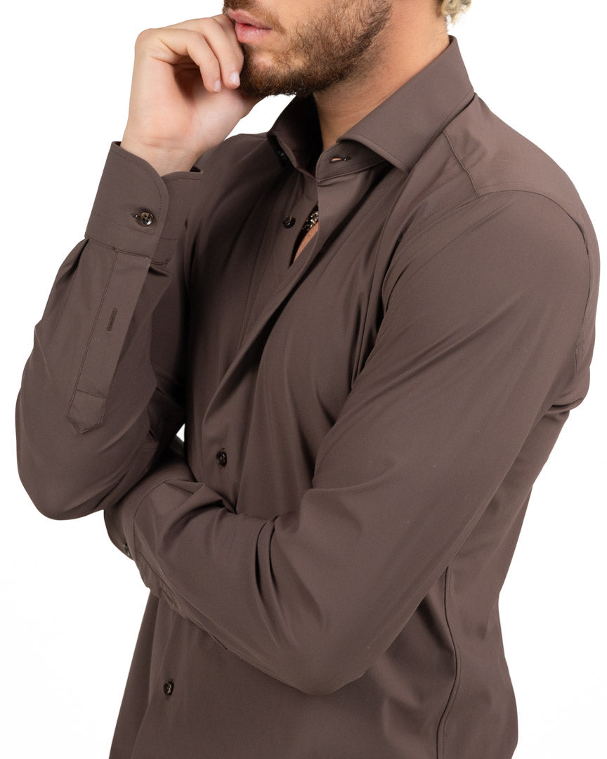 Camicia Tecnica No-Stiro Traspirante moro - Bottega Artigiana
