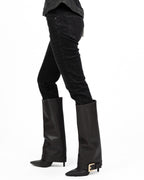 Jeans Slim Fit a Vita Alta Nero / Antracite Lavato - Vicolo