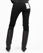 Jeans Slim Fit a Vita Alta Nero / Antracite Lavato - Vicolo