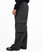 Patrizia Pepe – Pantalone Cargo Sartoriale in Misto Lana con Pinces