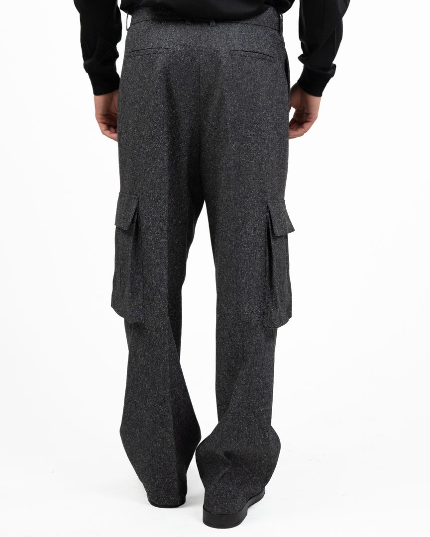 Patrizia Pepe – Pantalone Cargo Sartoriale in Misto Lana con Pinces