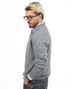Maglione in Maglia con Colletto da Polo Grigio Melange - Antony Morato