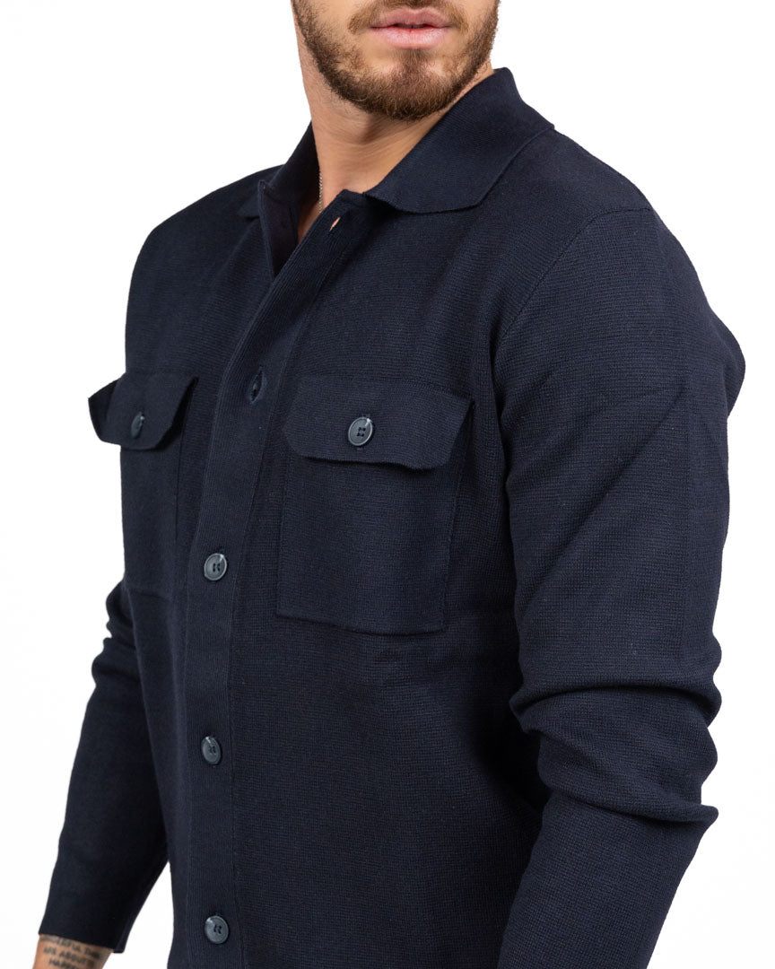 Maglia in cotone blu navy - Berna