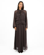 Abito Lungo Scivolato in Chiffon moro - Marella