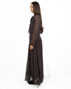 Abito Lungo Scivolato in Chiffon moro - Marella
