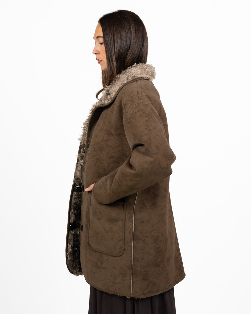 Cappotto Montoncino Reversibile Scamosciato / Bouclé - Tavus