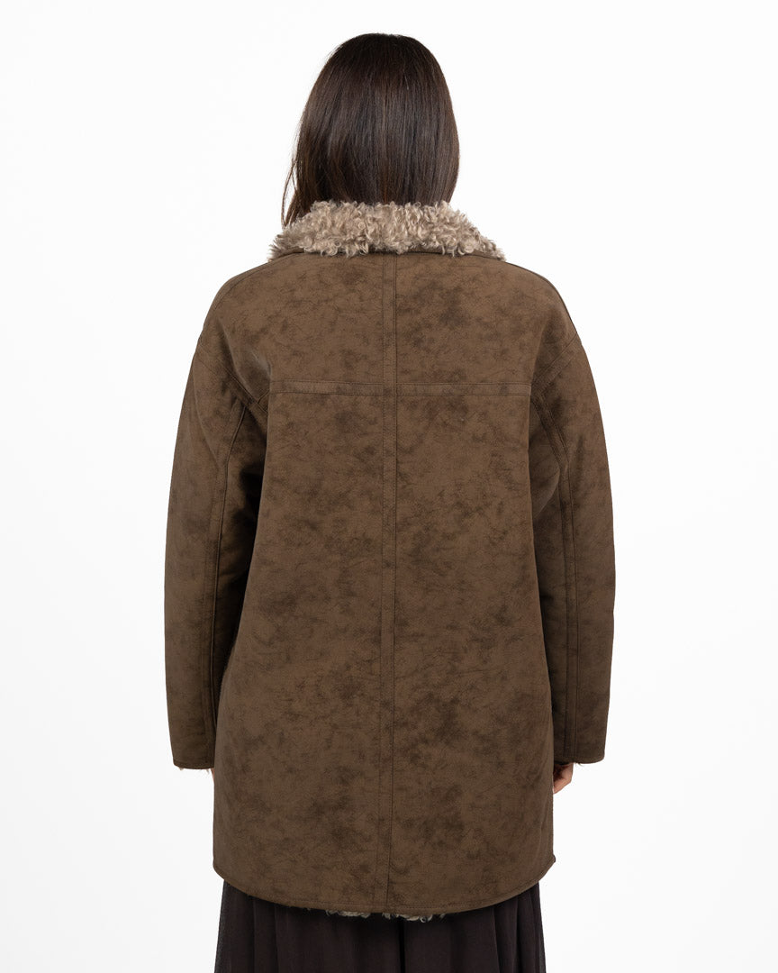 Cappotto Montoncino Reversibile Scamosciato / Bouclé - Tavus