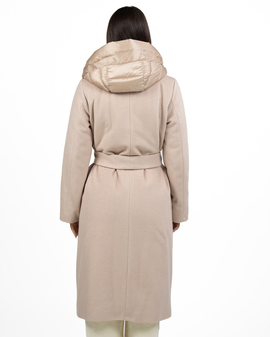 Cappotto Lungo Combinato beige - Emme Marella