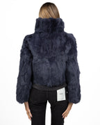 Giacca Corta in Pelliccia blu navy - Berti Mode Collection