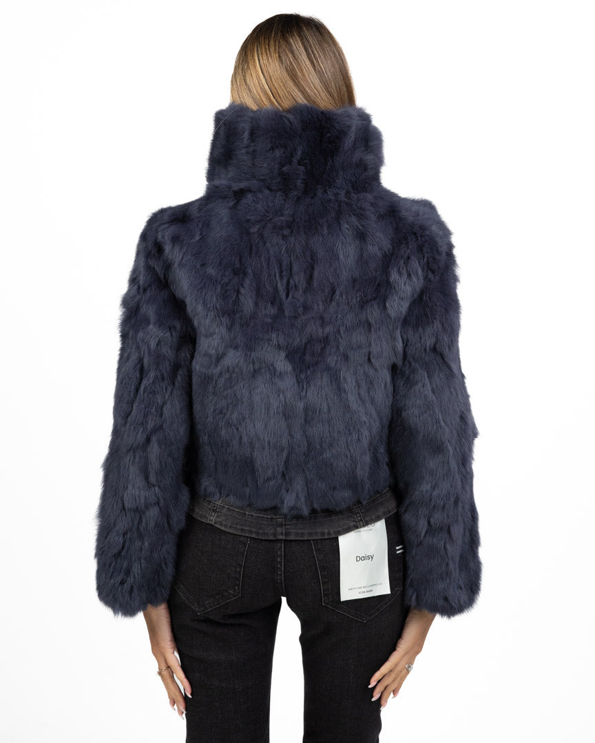 Giacca Corta in Pelliccia blu navy - Berti Mode Collection