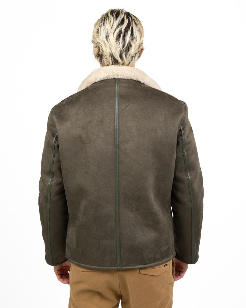 Giubbotto Aviatore in Camoscio con Interno in Montone - At.p.co