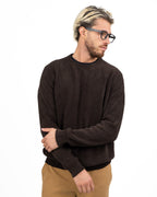 Maglione Girocollo in Maglia a Costine / Chenille moro - Antony Morato