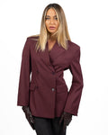 Blazer Doppiopetto Sagomato con Dettaglio Stringivita Sulla Schiena - Vicolo